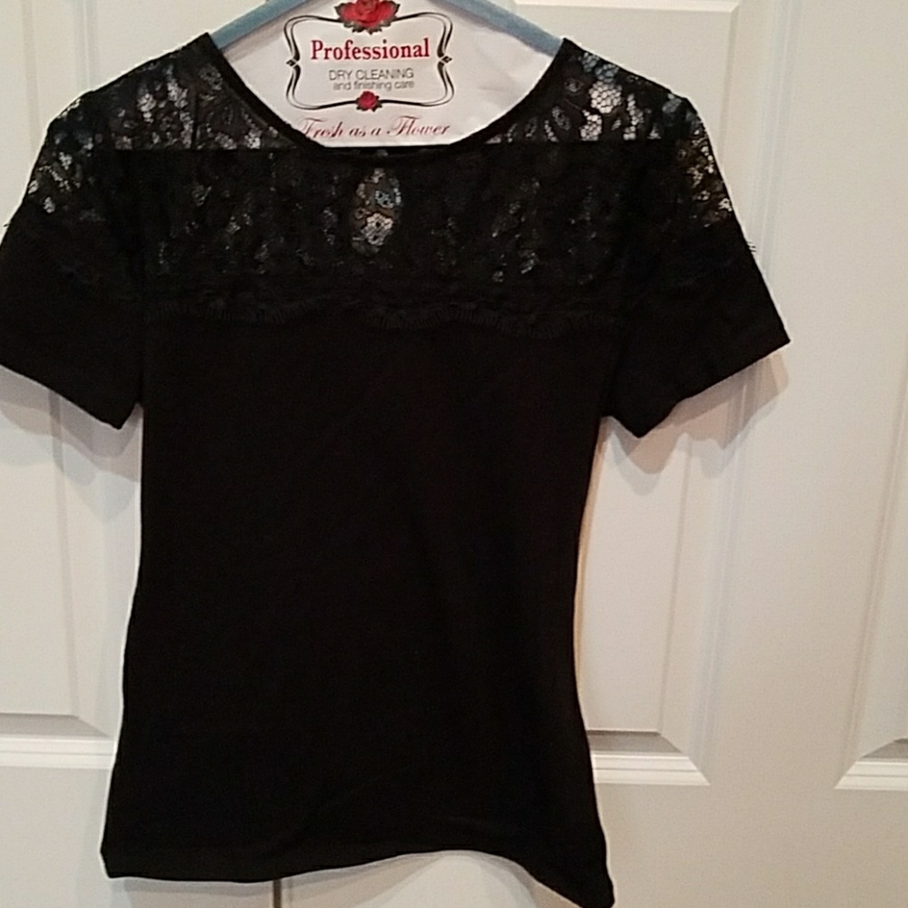 Size Small H&M Black Lace Tee